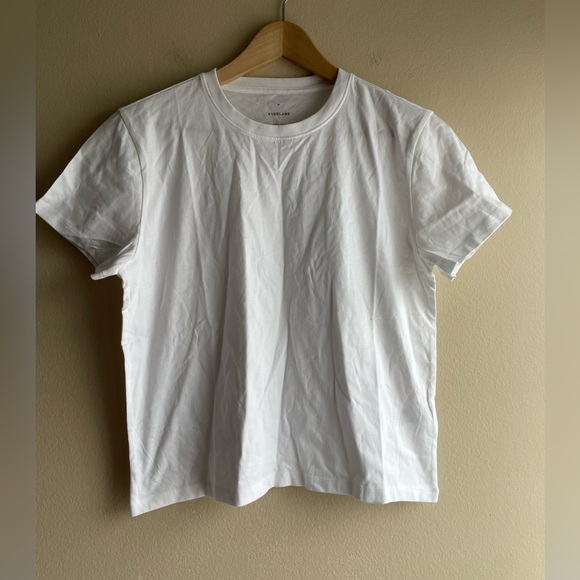 New Everlane Women Crew Neck White Tee Shirt Size Medium - Picture 3 of 8